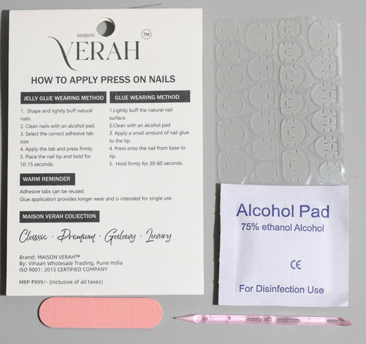 Vibrant Black Square Galaxy | Galaxy Press On Nails Wholesale | Premium Cat Eye Nails with application kit. - Vihaan Wholesale Trading
