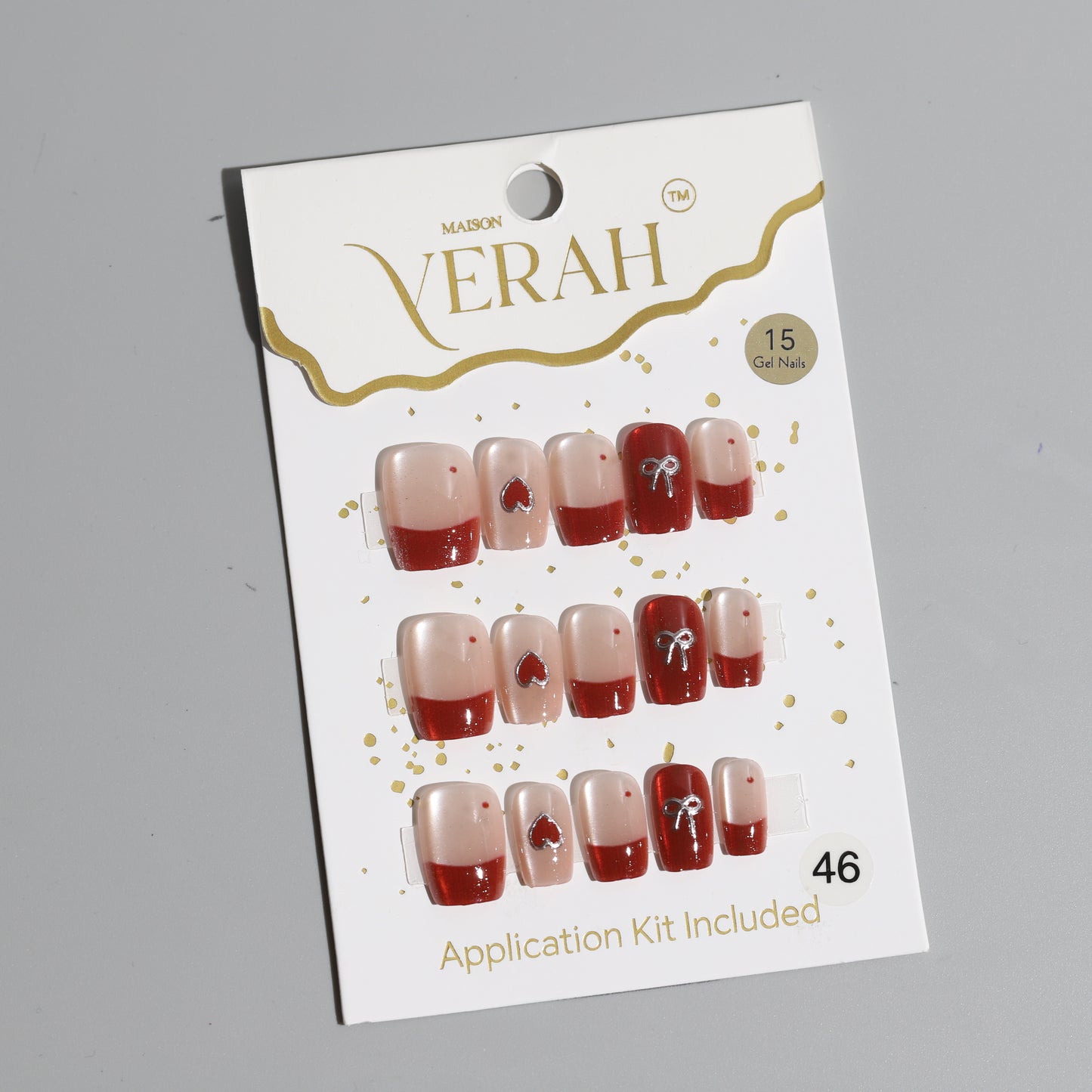Love Red French | Luxury Press On Nails Wholesale | Handmade 3D Nail Art with application kit.