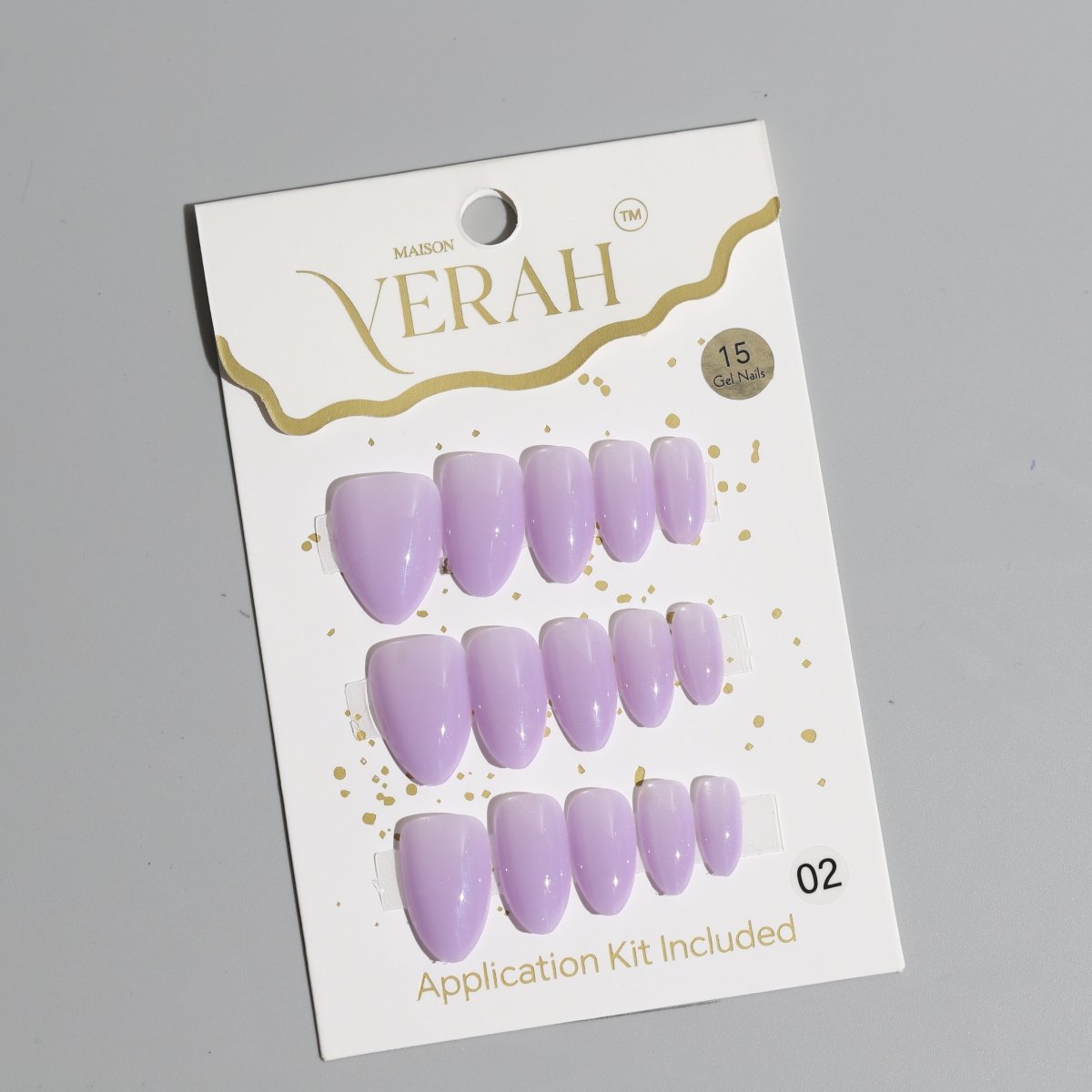 Almond Lilac Purple Galaxy | Galaxy Press On Nails Wholesale | Premium Cat Eye Nails with application kit. - Vihaan Wholesale Trading