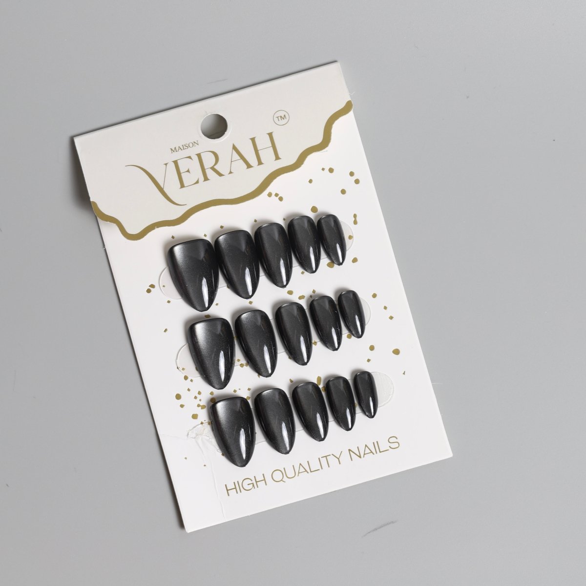 Black Galaxy | Galaxy Press On Nails Wholesale | Premium Cat Eye Nails - Vihaan Wholesale Trading