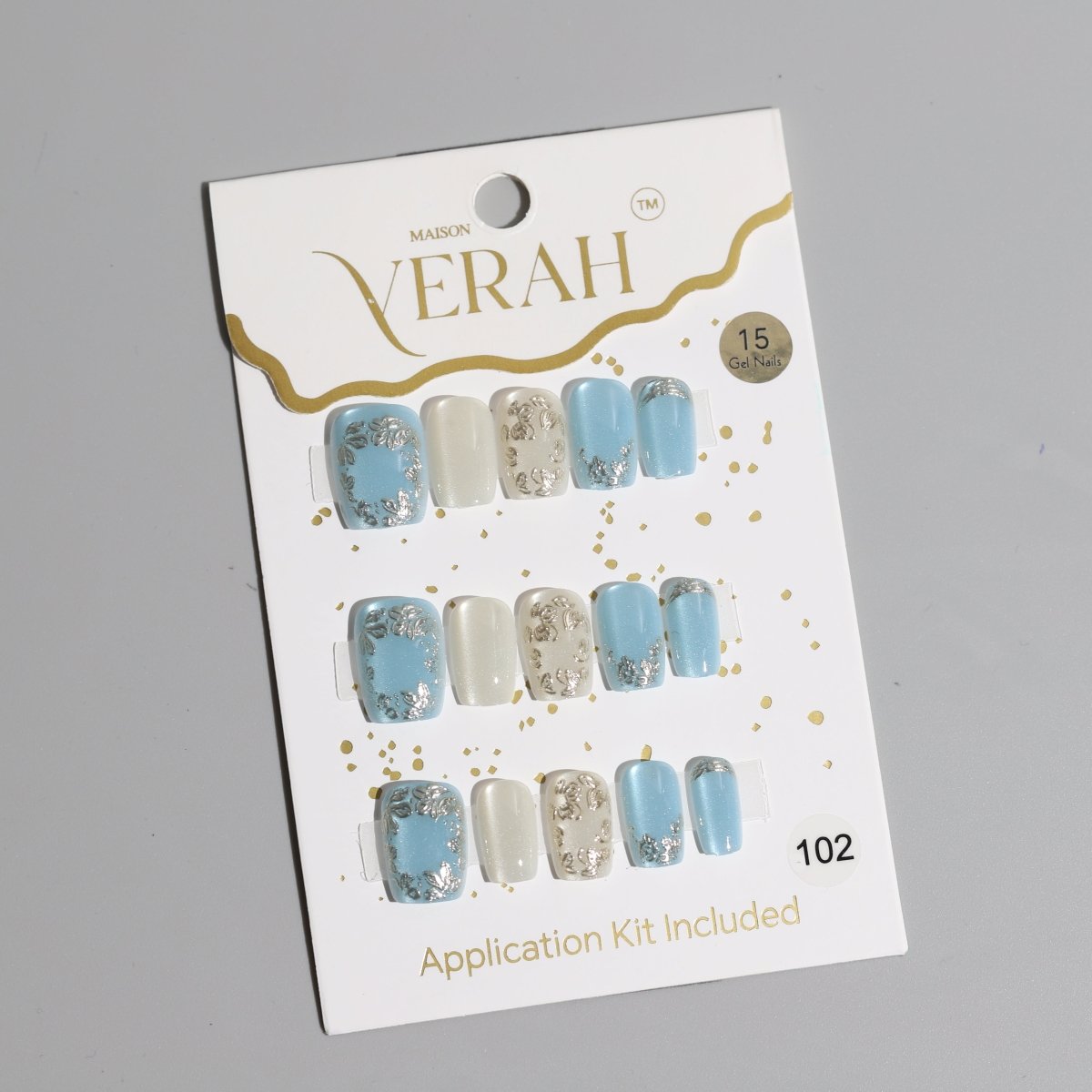 Blue Ice Aesthetics | Luxury Press On Nails Wholesale | Handmade 3D Nail Art with application kit. - Vihaan Wholesale Trading