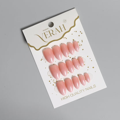 Blush Pink Ombre | Classic Press On Nails Wholesale | 15pcs Soft Gel Nails - Vihaan Wholesale Trading