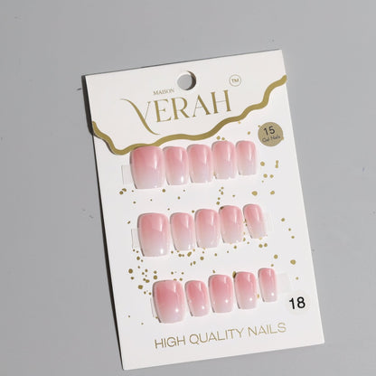 Blush Pink Ombre Galaxy | Galaxy Press On Nails Wholesale | Premium Cat Eye Nails with application kit. - Vihaan Wholesale Trading