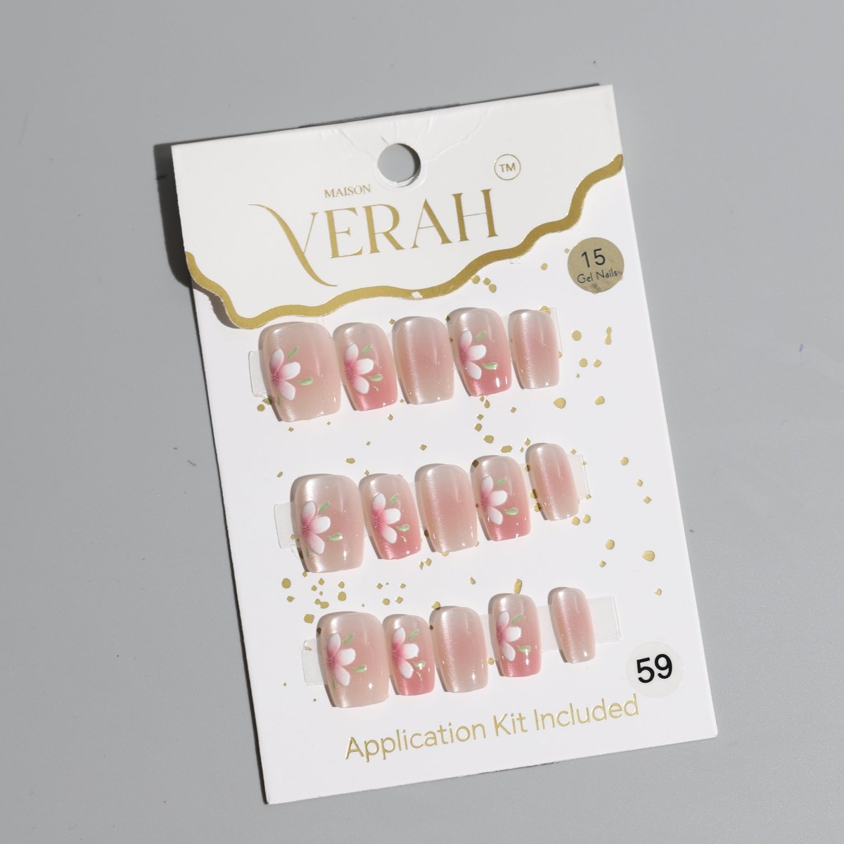 Blushing Aura | Luxury Press On Nails Wholesale | Handmade 3D Nail Art with application kit. - Vihaan Wholesale Trading