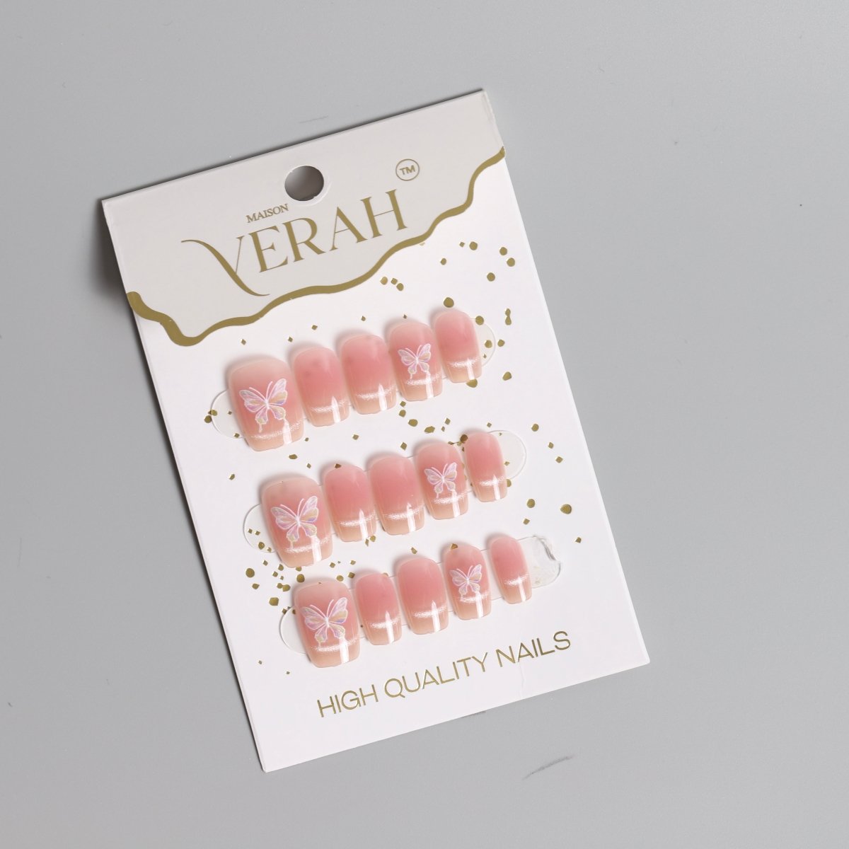 Butterfly Shine | Luxury Press On Nails Wholesale | Handmade 3D Nail Art - Vihaan Wholesale Trading