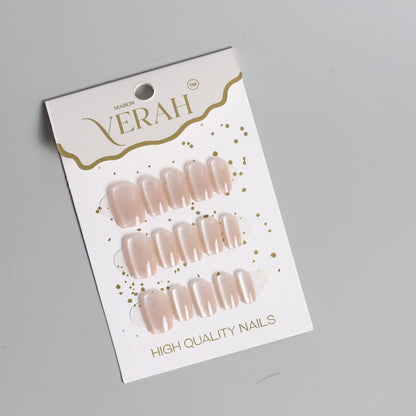Clear Glass Galaxy | Galaxy Press On Nails Wholesale | Premium Cat Eye Nails - Vihaan Wholesale Trading