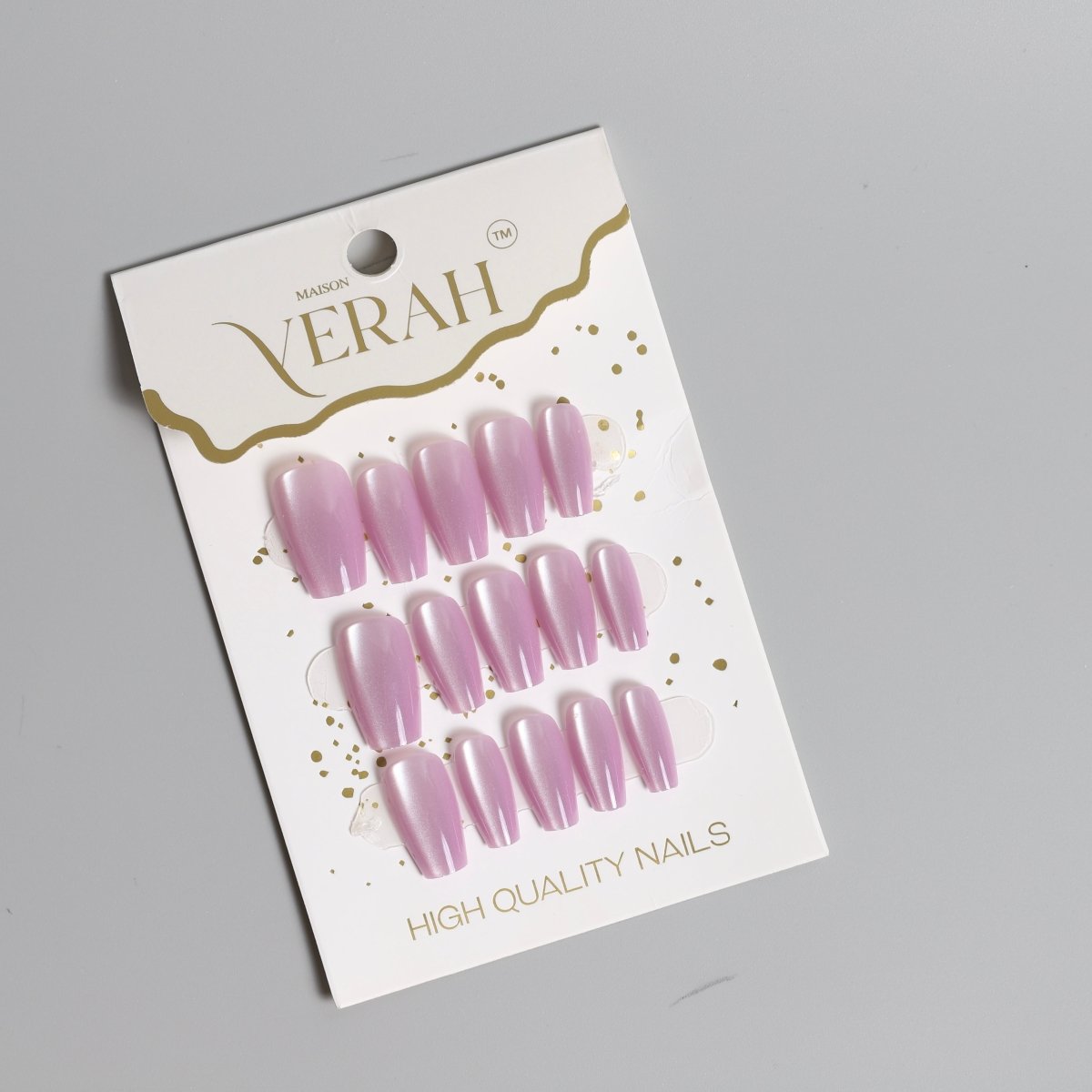 Coffin Purple Galaxy | Galaxy Press On Nails Wholesale | Premium Cat Eye Nails - Vihaan Wholesale Trading