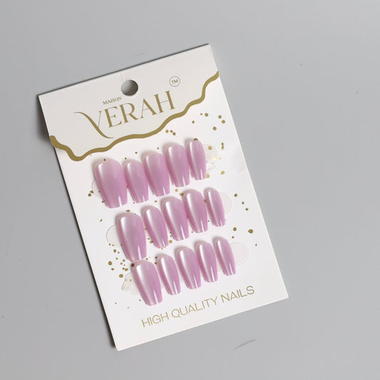 Coffin Purple Galaxy | Galaxy Press On Nails Wholesale | Premium Cat Eye Nails - Vihaan Wholesale Trading