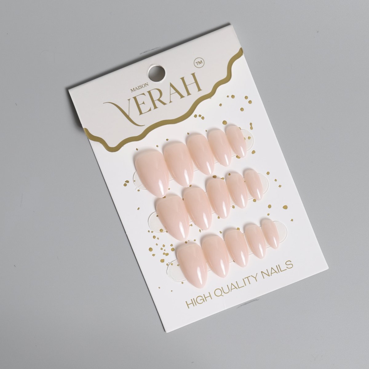Cream Solid Ombre | Classic Press On Nails Wholesale | 15pcs Soft Gel Nails - Vihaan Wholesale Trading