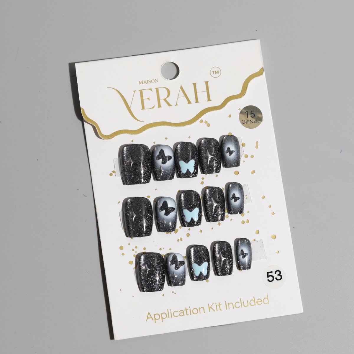 Dramatic Butterfly Galaxy | Galaxy Press On Nails Wholesale | Premium Cat Eye Nails with application kit. - Vihaan Wholesale Trading