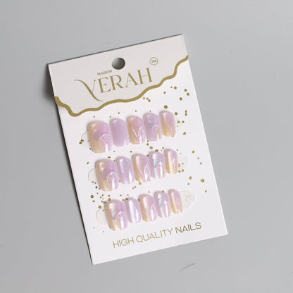 Glassy Purple Jellyfish Diaries | Luxury Press On Nails Wholesale | Handmade 3D Nail Art - Vihaan Wholesale Trading