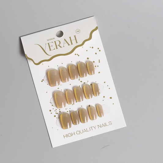 Gold Galaxy | Galaxy Press On Nails Wholesale | Premium Cat Eye Nails - Vihaan Wholesale Trading