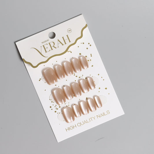 Gold Short Galaxy | Galaxy Press On Nails Wholesale | Premium Cat Eye Nails - Vihaan Wholesale Trading