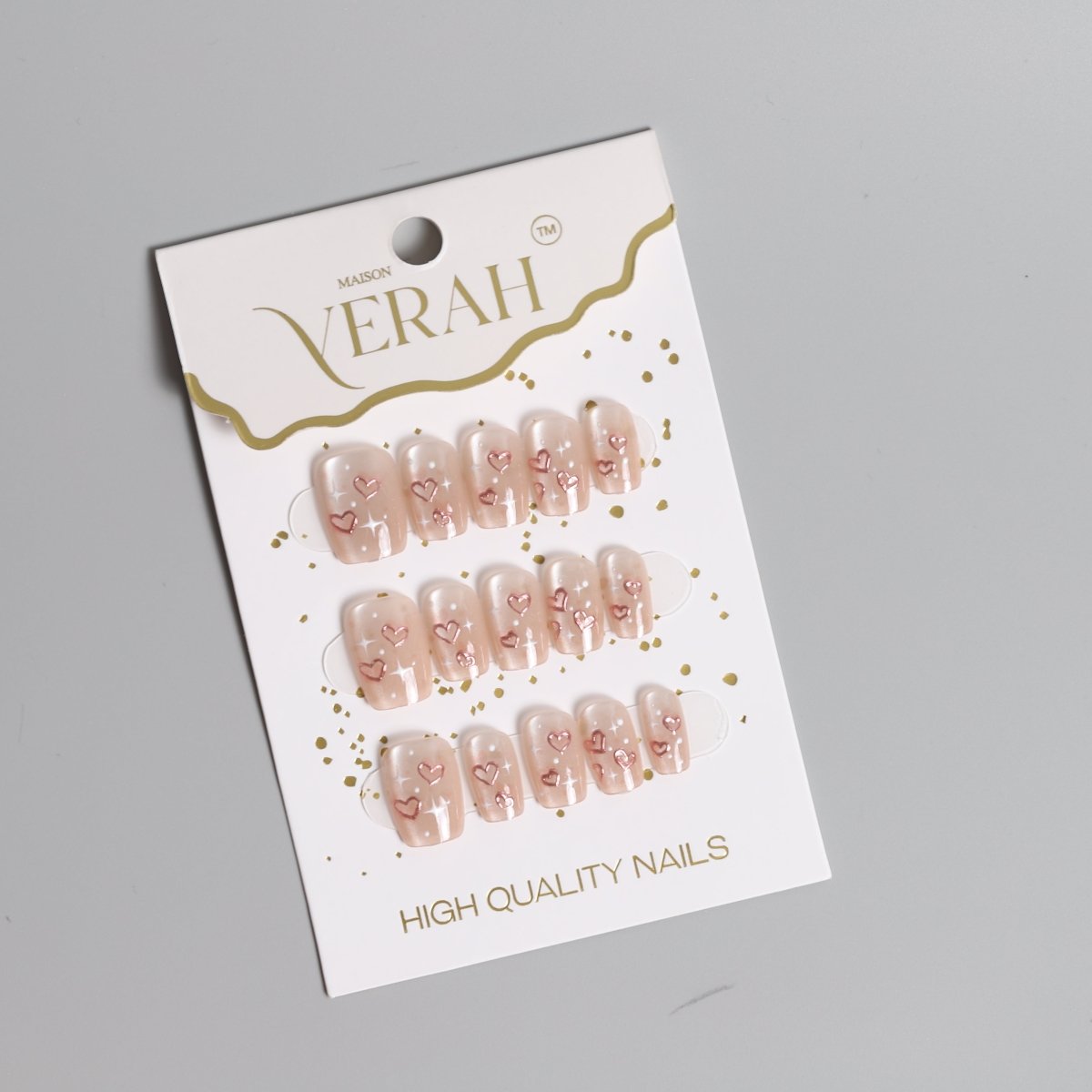 Heart Popping | Luxury Press On Nails Wholesale | Handmade 3D Nail Art - Vihaan Wholesale Trading