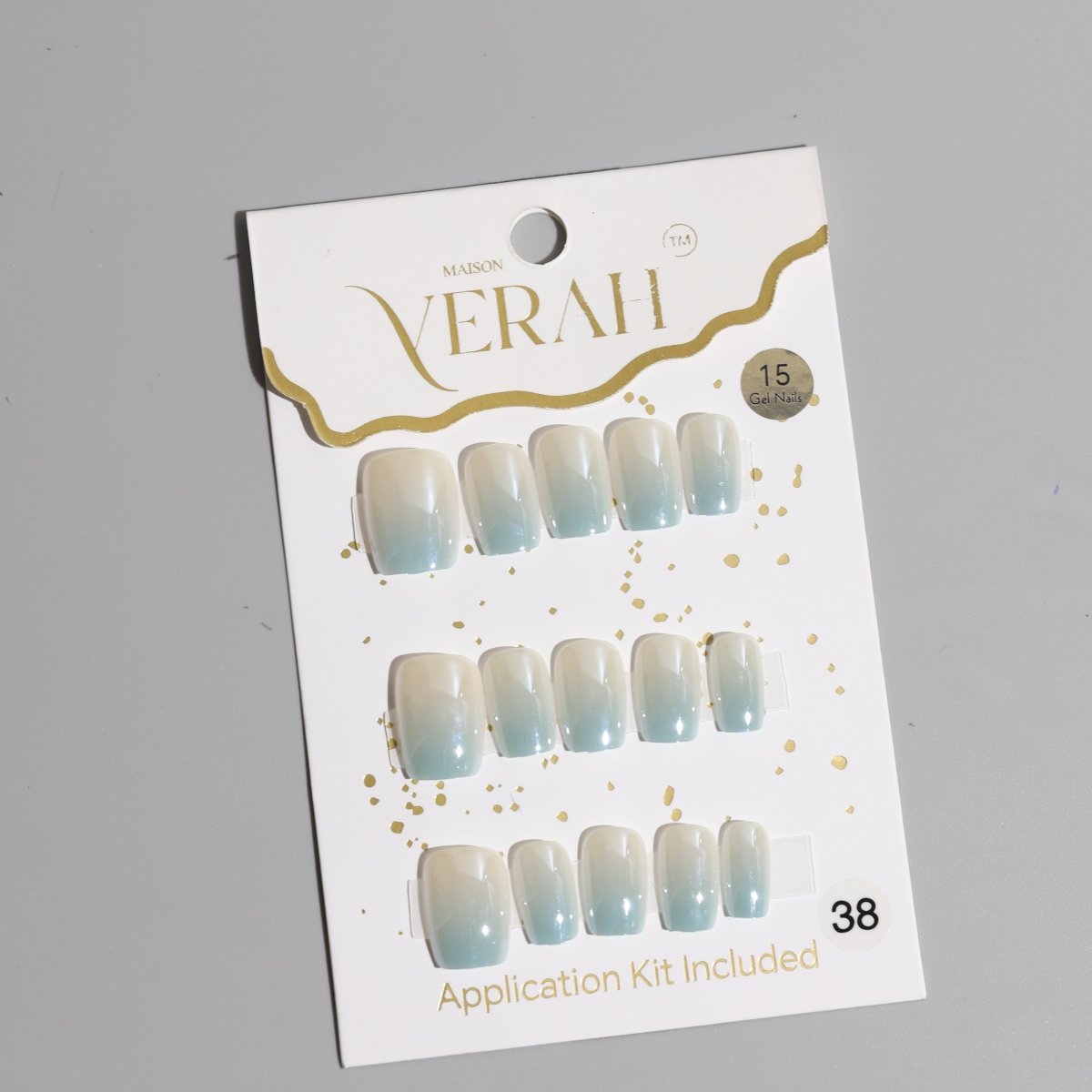 Icy Blue Ombre Galaxy | Galaxy Press On Nails Wholesale | Premium Cat Eye Nails with application kit. - Vihaan Wholesale Trading