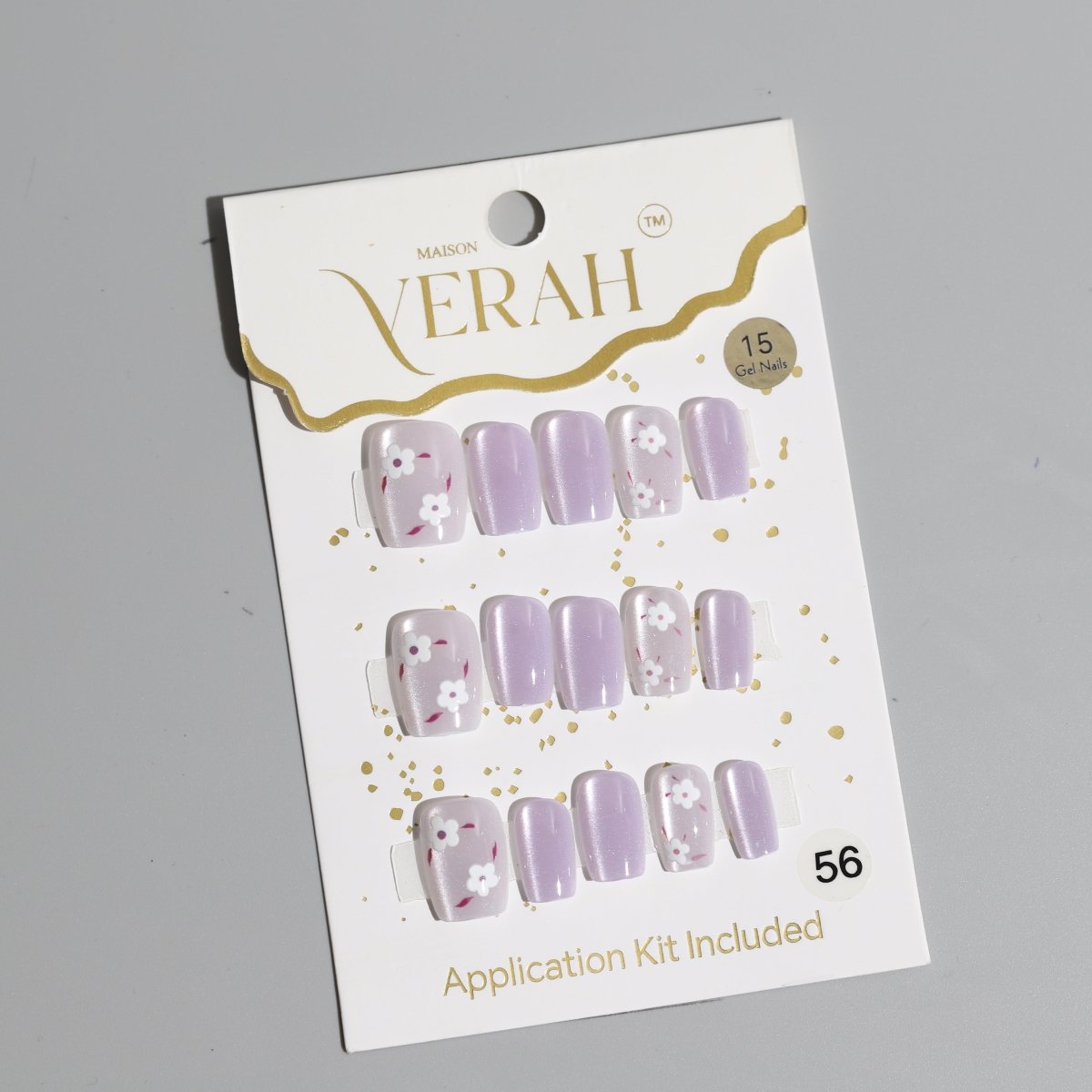 Lilac Blossoms | Luxury Press On Nails Wholesale | Handmade 3D Nail Art with application kit. - Vihaan Wholesale Trading