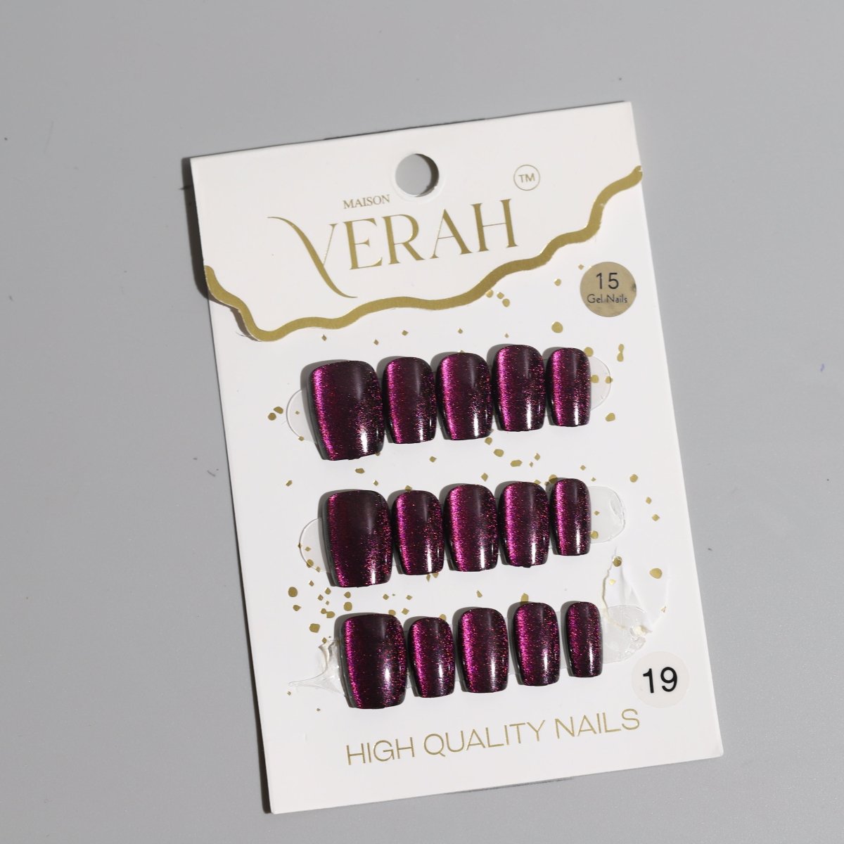 Magenta Pink Galaxy | Galaxy Press On Nails Wholesale | Premium Cat Eye Nails with application kit. - Vihaan Wholesale Trading