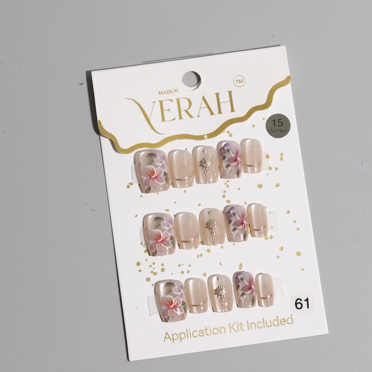 Metallic Gold Hues | Luxury Press On Nails Wholesale | Handmade 3D Nail Art with application kit. - Vihaan Wholesale Trading
