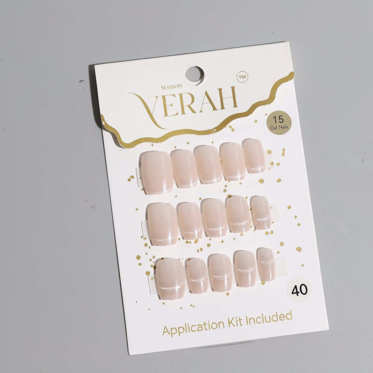 Muted Nude Galaxy | Galaxy Press On Nails Wholesale | Premium Cat Eye Nails with application kit. - Vihaan Wholesale Trading