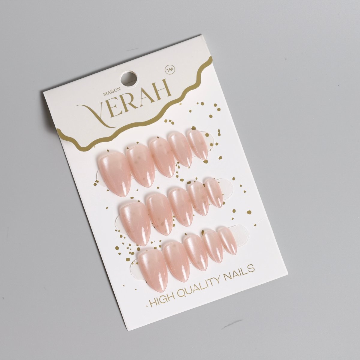 Nude Clear Galaxy | Galaxy Press On Nails Wholesale | Premium Cat Eye Nails - Vihaan Wholesale Trading