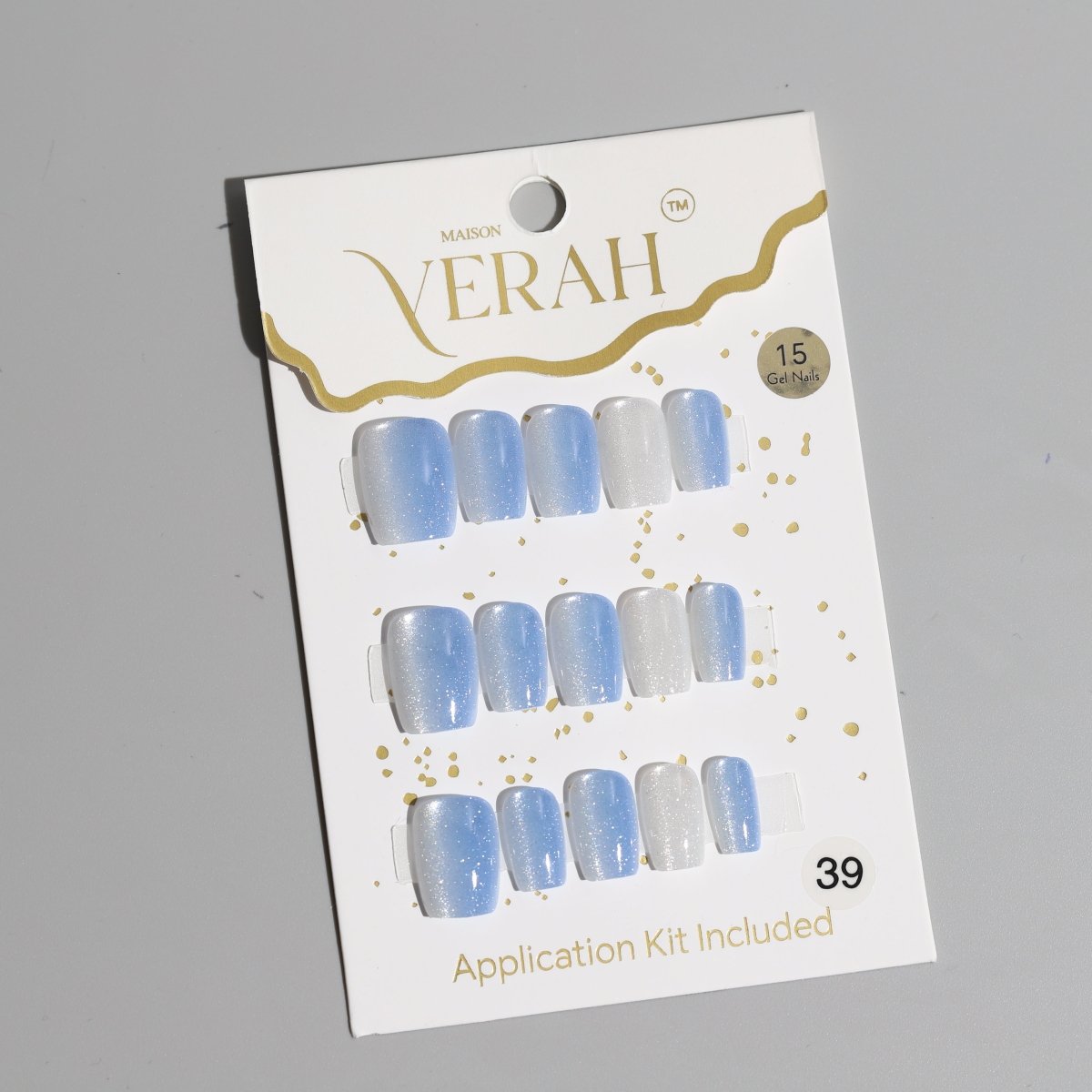 Parallel Blue Lagoon Galaxy | Galaxy Press On Nails Wholesale | Premium Cat Eye Nails with application kit. - Vihaan Wholesale Trading