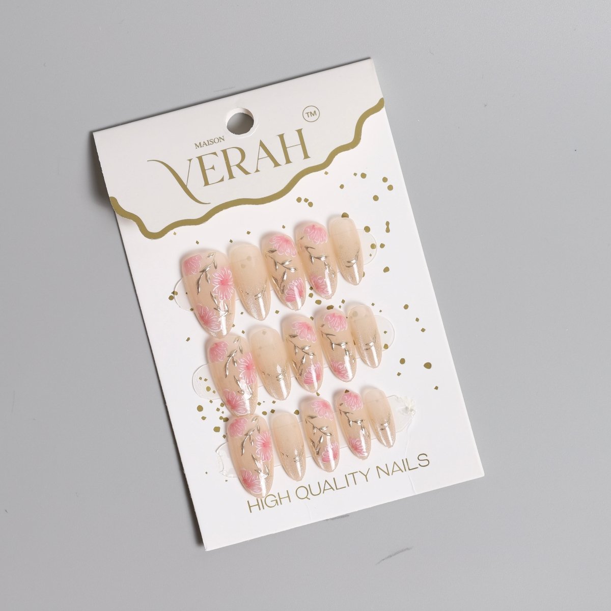 Pink Designer Almond | Luxury Press On Nails Wholesale | Handmade 3D Nail Art - Vihaan Wholesale Trading