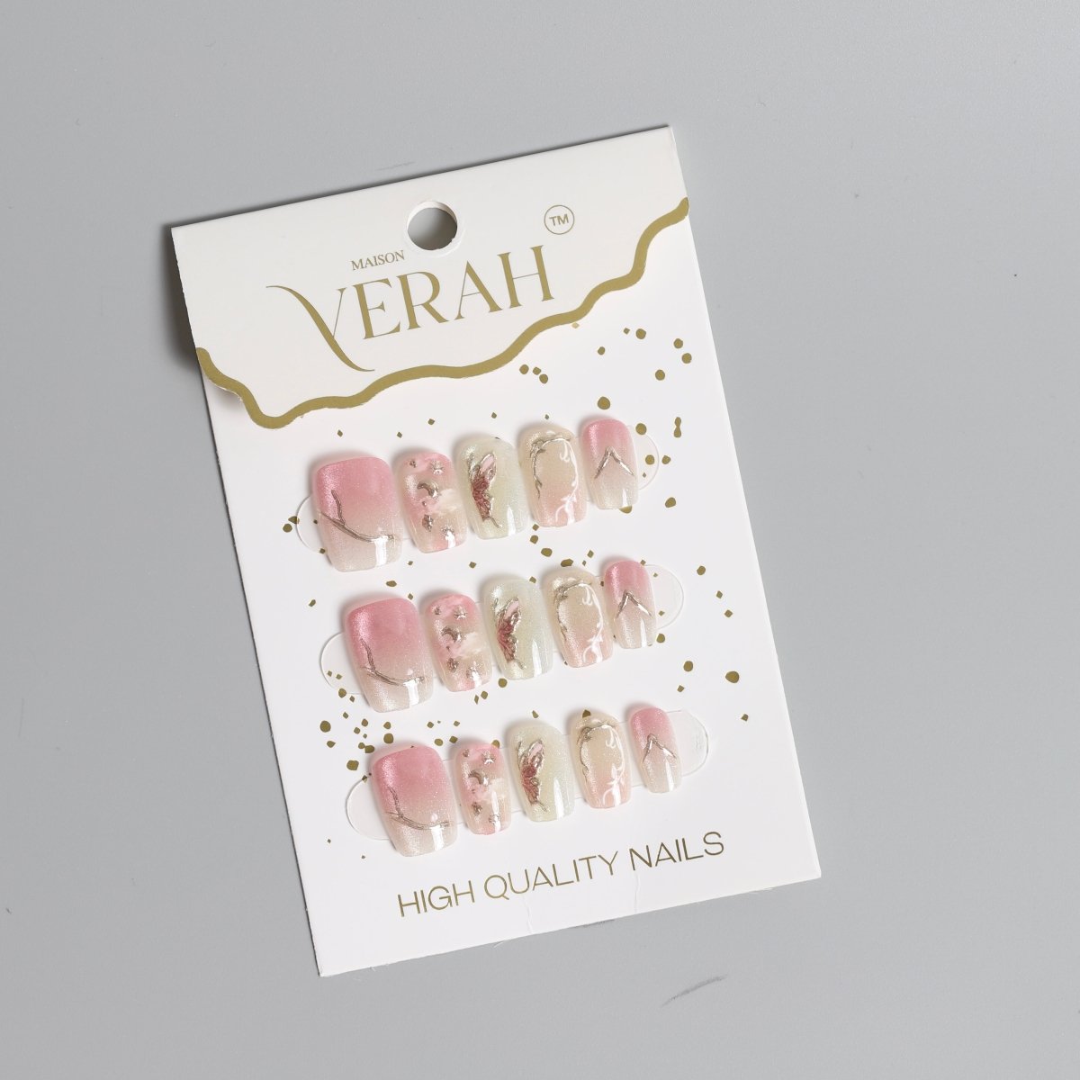 Pink White Design | Luxury Press On Nails Wholesale | Handmade 3D Nail Art - Vihaan Wholesale Trading