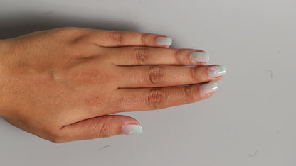 Pista Green Butterfly Galaxy | Galaxy Press On Nails Wholesale | Premium Cat Eye Nails with application kit.