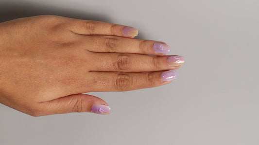 Glassy Purple Jellyfish Diaries | Luxury Press On Nails Wholesale | Handmade 3D Nail Art with application kit.