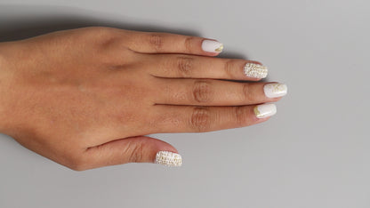 White Net | Luxury Press On Nails Wholesale | Handmade 3D Nail Art with application kit.