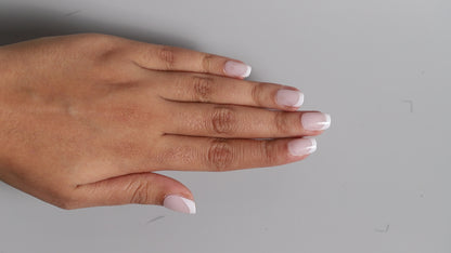 Short Milky White French | Classic Press On Nails Wholesale | 15pcs Soft Gel Nails