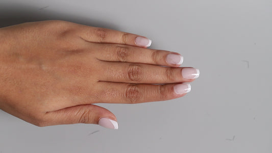 Short Milky White French | Classic Press On Nails Wholesale | 15pcs Soft Gel Nails
