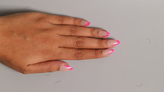 Pink French | Classic Press On Nails Wholesale | 15pcs Soft Gel Nails