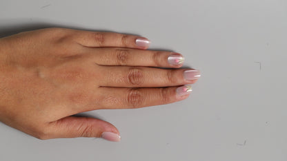Tulip Pink Galaxy | Galaxy Press On Nails Wholesale | Premium Cat Eye Nails with application kit.