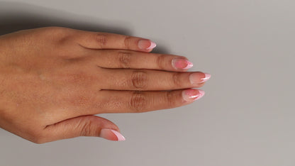 Pink Flower | Classic Press On Nails Wholesale | 15pcs Soft Gel Nails