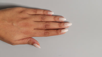 Shiny Solid Cream | Classic Press On Nails Wholesale | 15pcs Soft Gel Nails