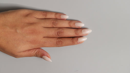 Shiny Solid Cream | Classic Press On Nails Wholesale | 15pcs Soft Gel Nails