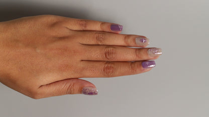 Purple Aesthetics | Luxury Press On Nails Wholesale | Handmade 3D Nail Art with application kit.