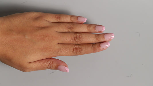 Short Milky Pink French | Classic Press On Nails Wholesale | 15pcs Soft Gel Nails