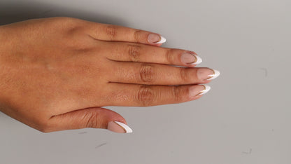 Gold Lining French | Classic Press On Nails Wholesale | 15pcs Soft Gel Nails