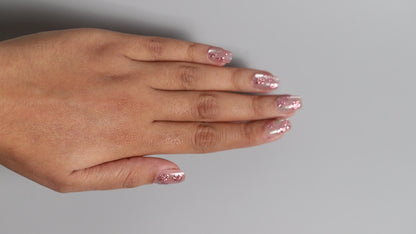 Floral Pink Chrome | Luxury Press On Nails Wholesale | Handmade 3D Nail Art with application kit.