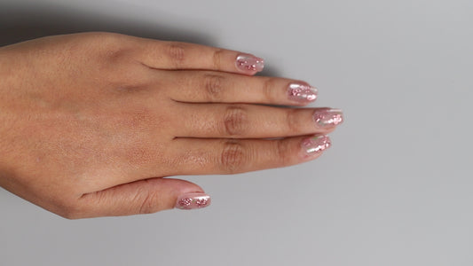Floral Pink Chrome | Luxury Press On Nails Wholesale | Handmade 3D Nail Art with application kit.