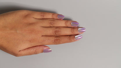 Glassy Purple Grey Ombre| Luxury Press On Nails Wholesale | Handmade 3D Nail Art with application kit.