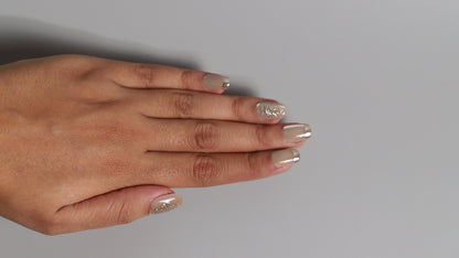 Golden Luxe | Luxury Press On Nails Wholesale | Handmade 3D Nail Art with application kit.