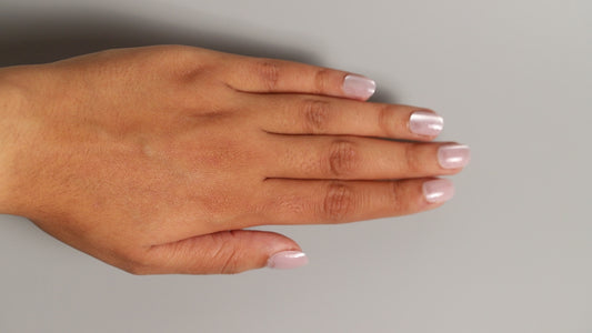 Shortest Baby Pink Galaxy | Galaxy Press On Nails Wholesale | Premium Cat Eye Nails with application kit.
