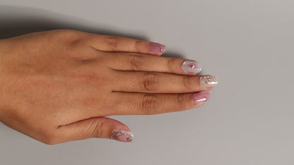Pink Cat Aesthetic | Luxury Press On Nails Wholesale | Handmade 3D Nail Art with application kit.