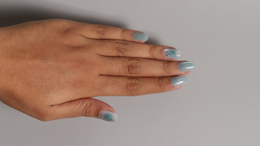 Stary Blue | Luxury Press On Nails Wholesale | Handmade 3D Nail Art with application kit.