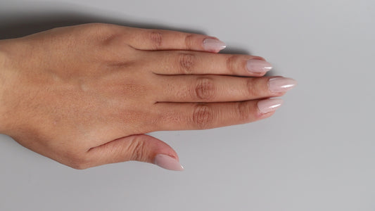 Nude Pinkish Clear Galaxy | Galaxy Press On Nails Wholesale | Premium Cat Eye Nails with application kit.