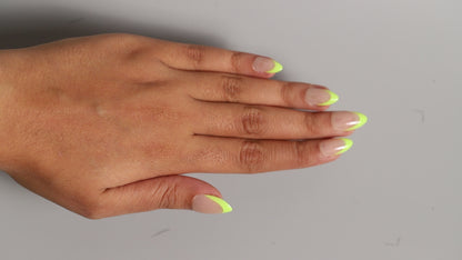 Neon French |  Classic Press On Nails Wholesale | 15pcs Soft Gel Nails