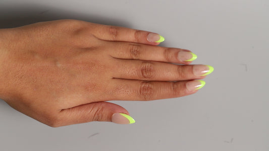 Neon French |  Classic Press On Nails Wholesale | 15pcs Soft Gel Nails